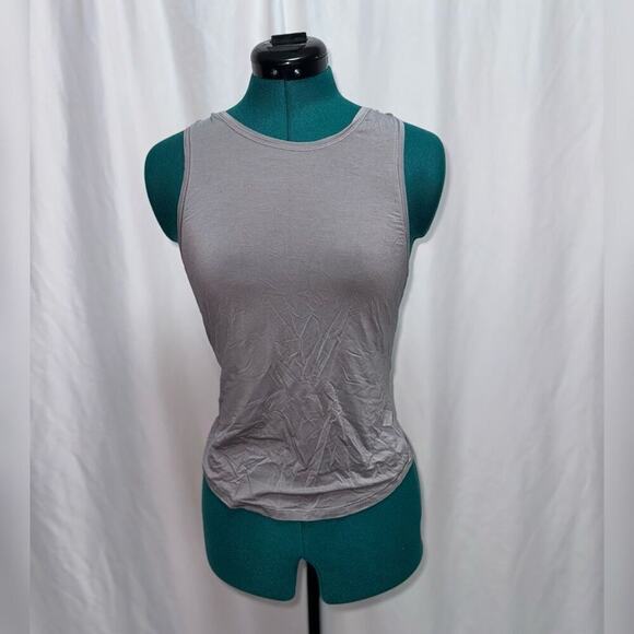 Lululemon steel gray high neck open back tank top | Sz 4 (NO SIZE TAG) - Picture 2 of 5